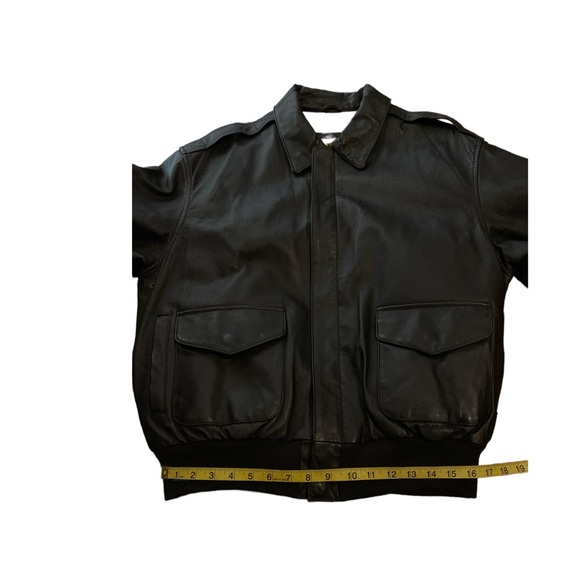 Leather Air Force Landing Bomber Jacket Size: Large - Picture 7 of 14